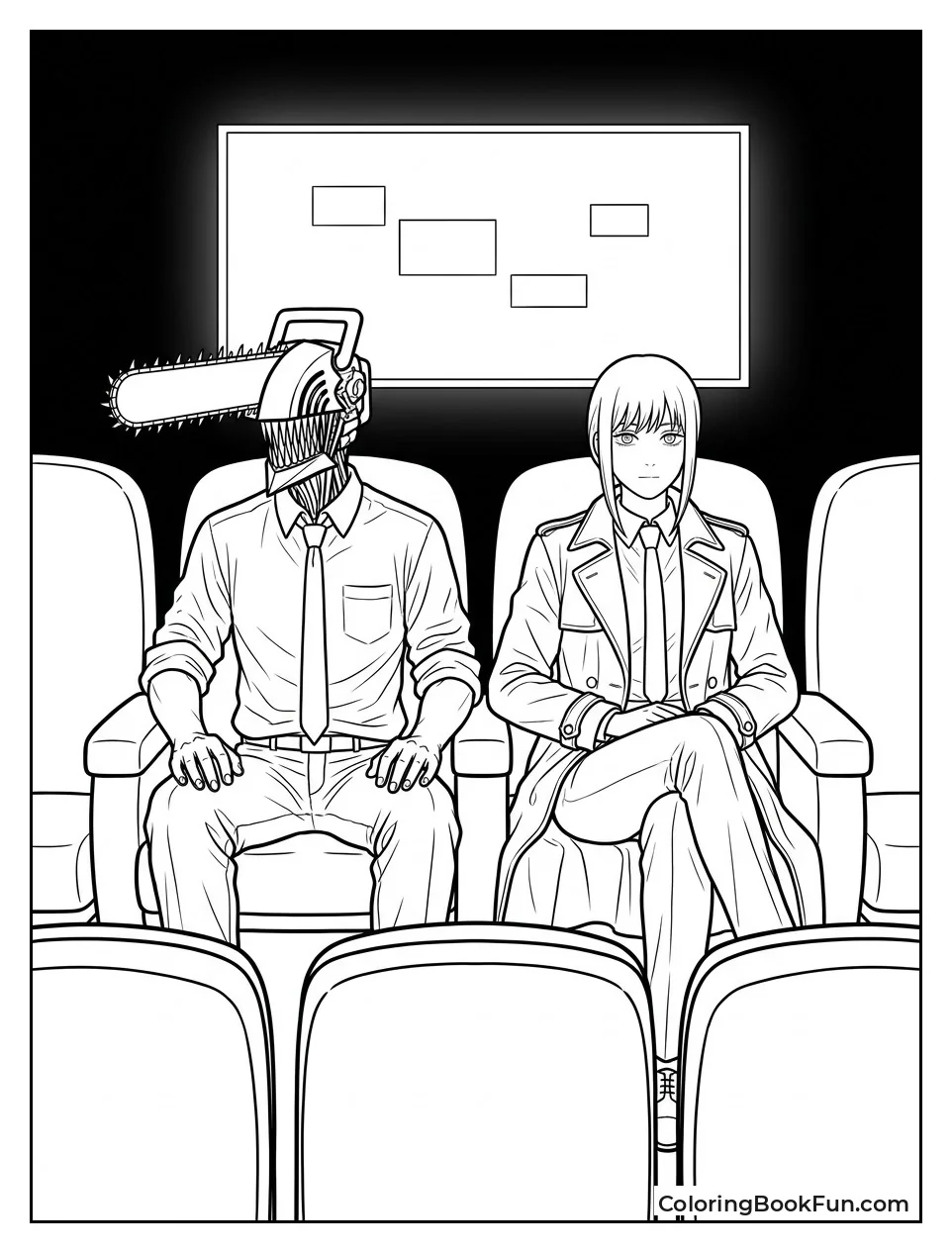 Denji and Makima Watch Movie