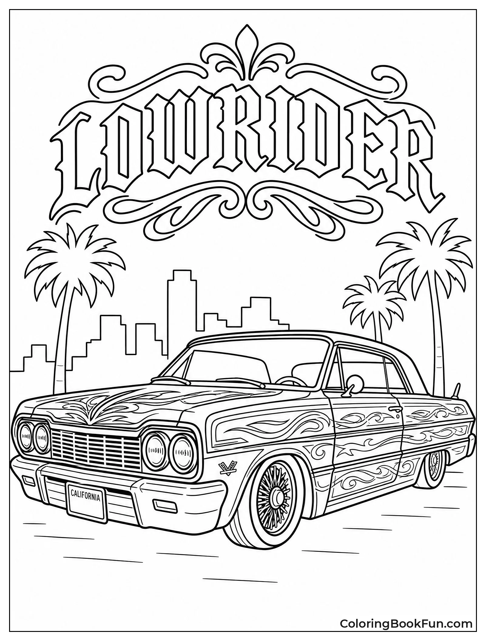 Chicano Lowrider with Shiny Chrome