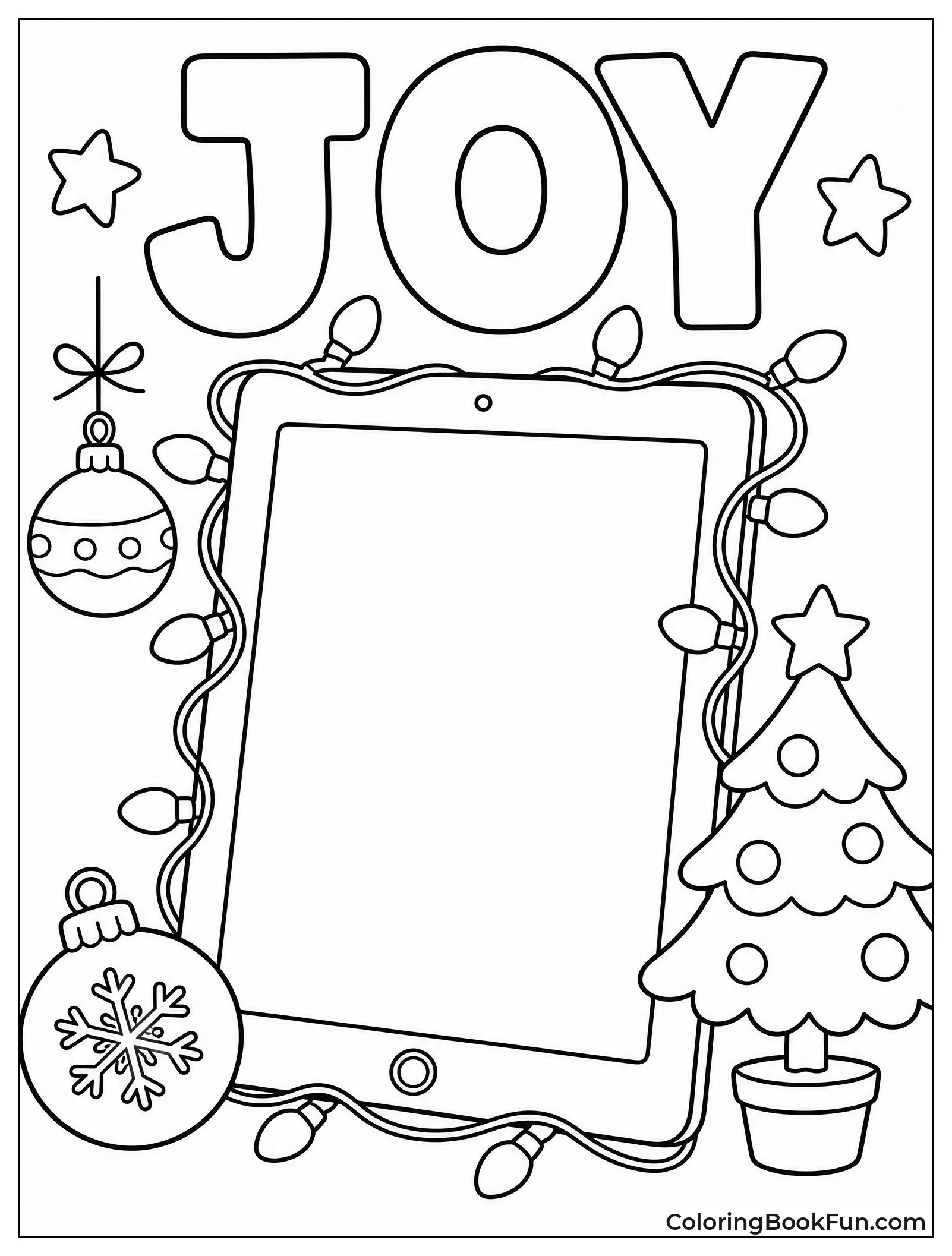 Holiday Lights Decorate iPad Screen