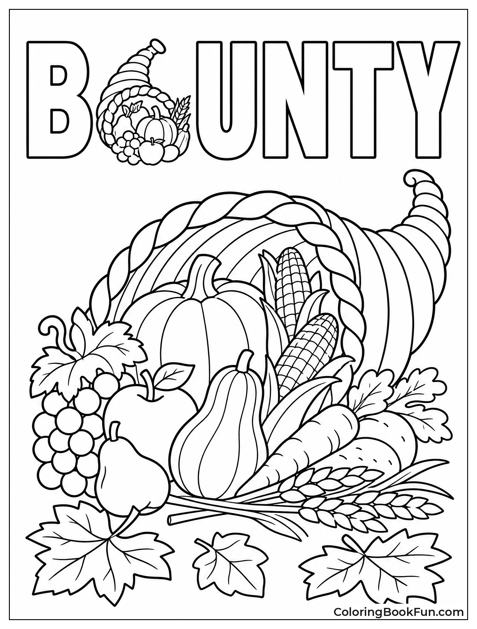 Word Bounty with Cornucopia inside O