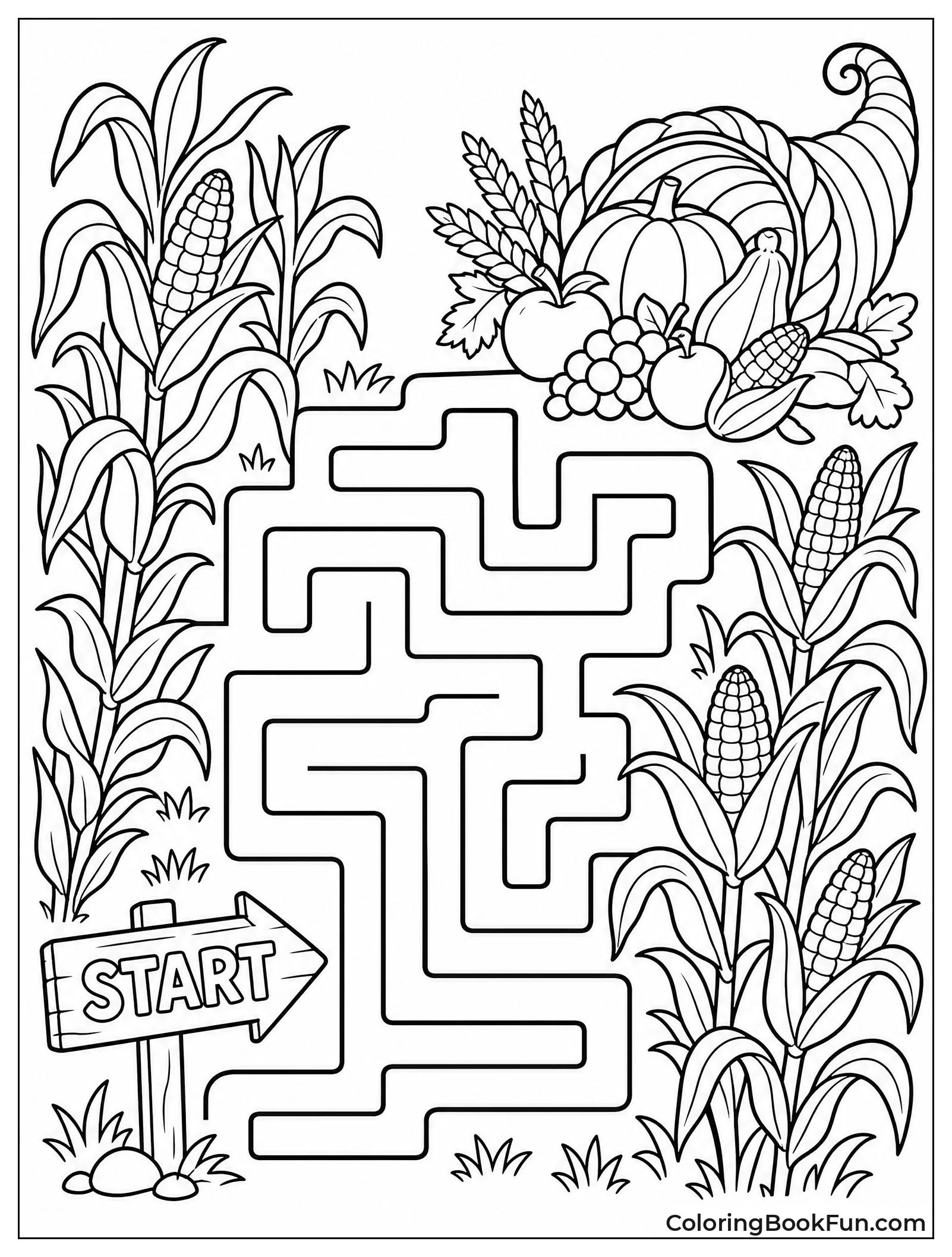 Maze through Cornfield to Cornucopia