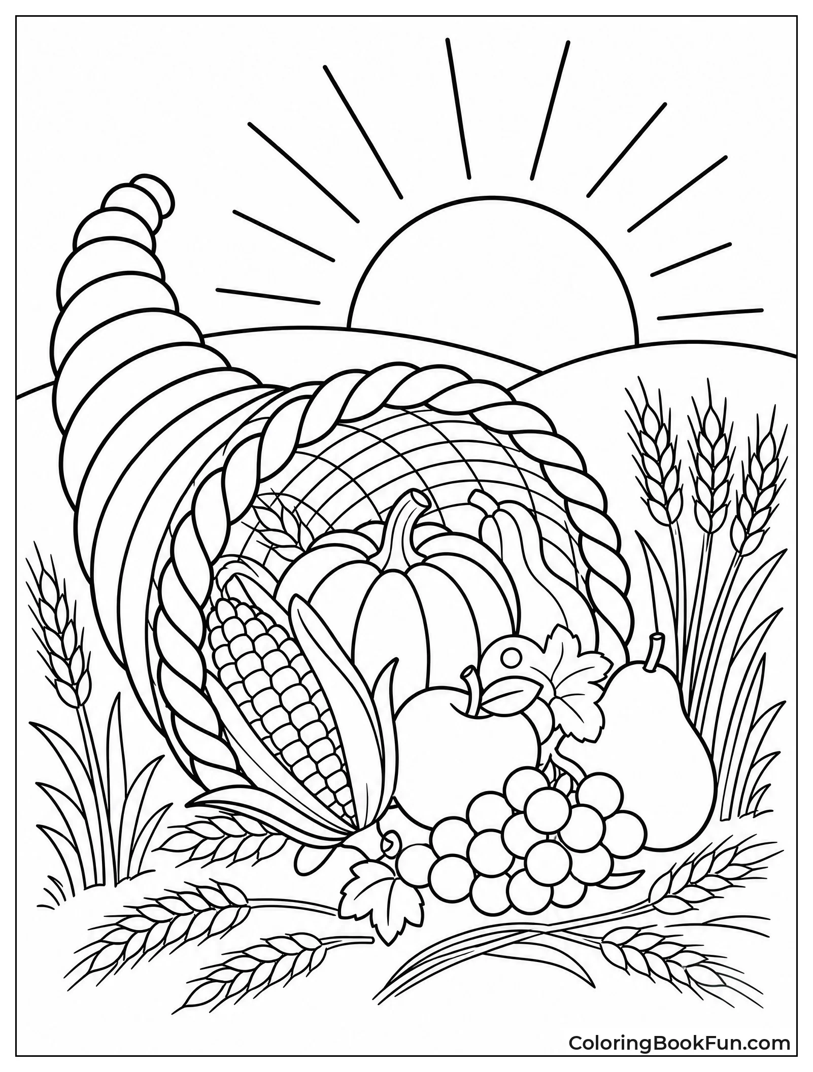 Cornucopia in Golden Wheat Field