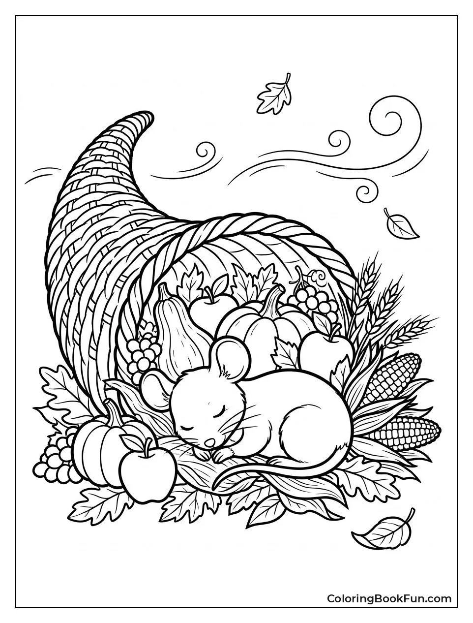 Mouse Sleeping inside Cornucopia Curve