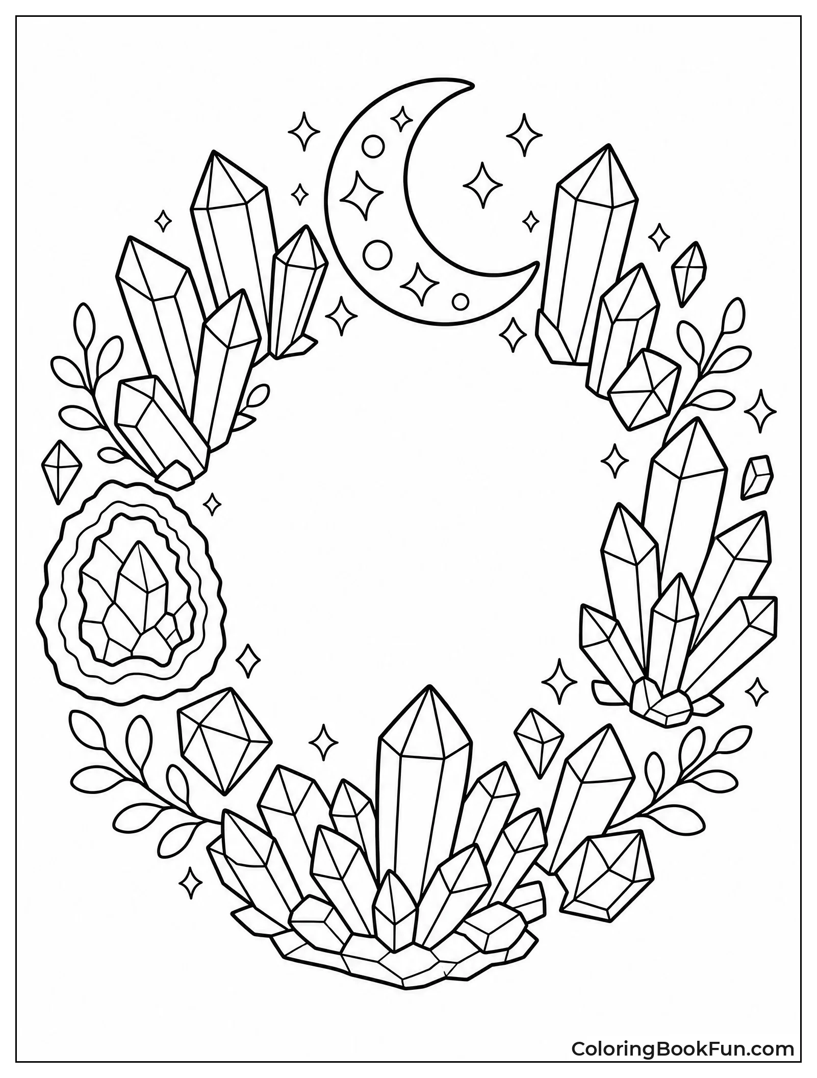 Wreath of Crystals and Moon