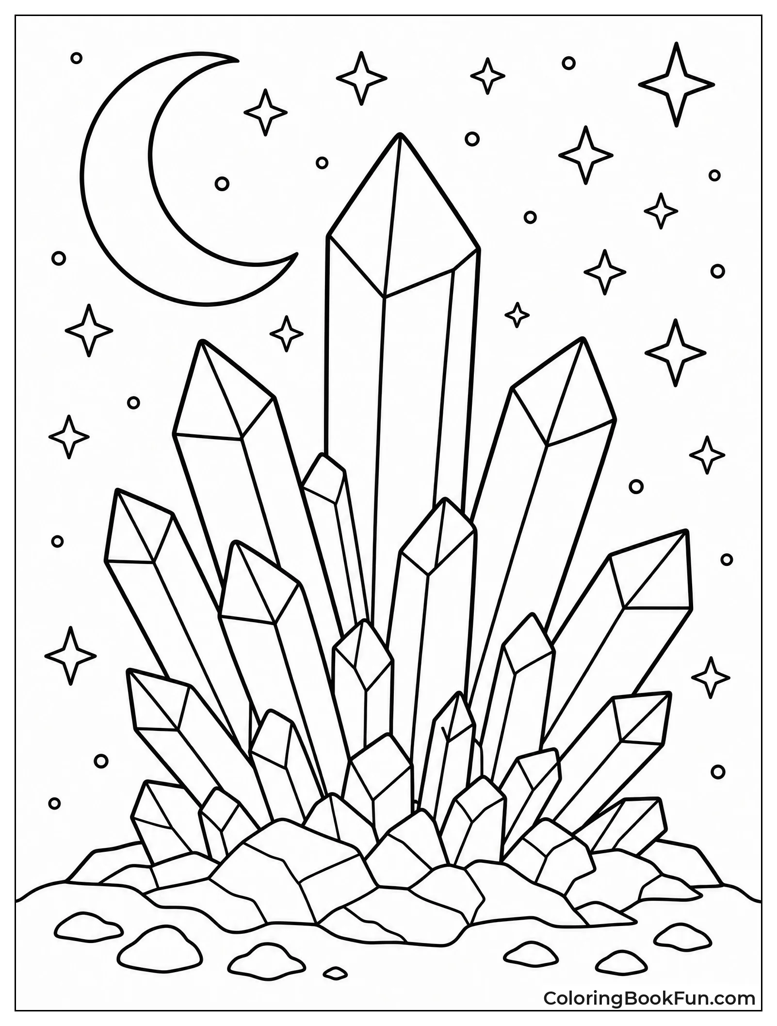 Quartz under Starry Night Sky