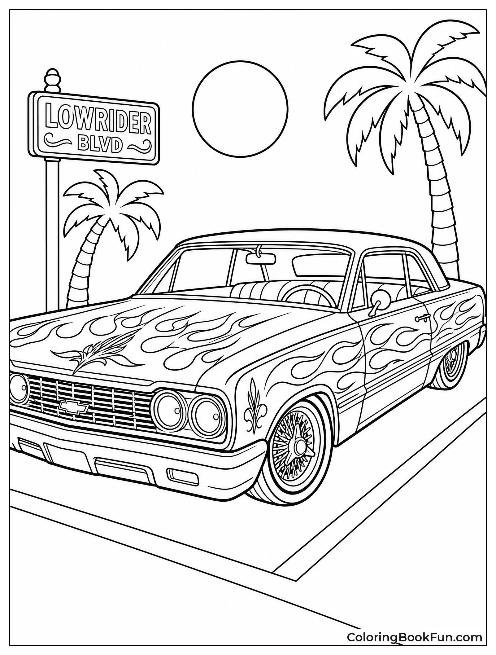Flames Dance on Lowrider Paint