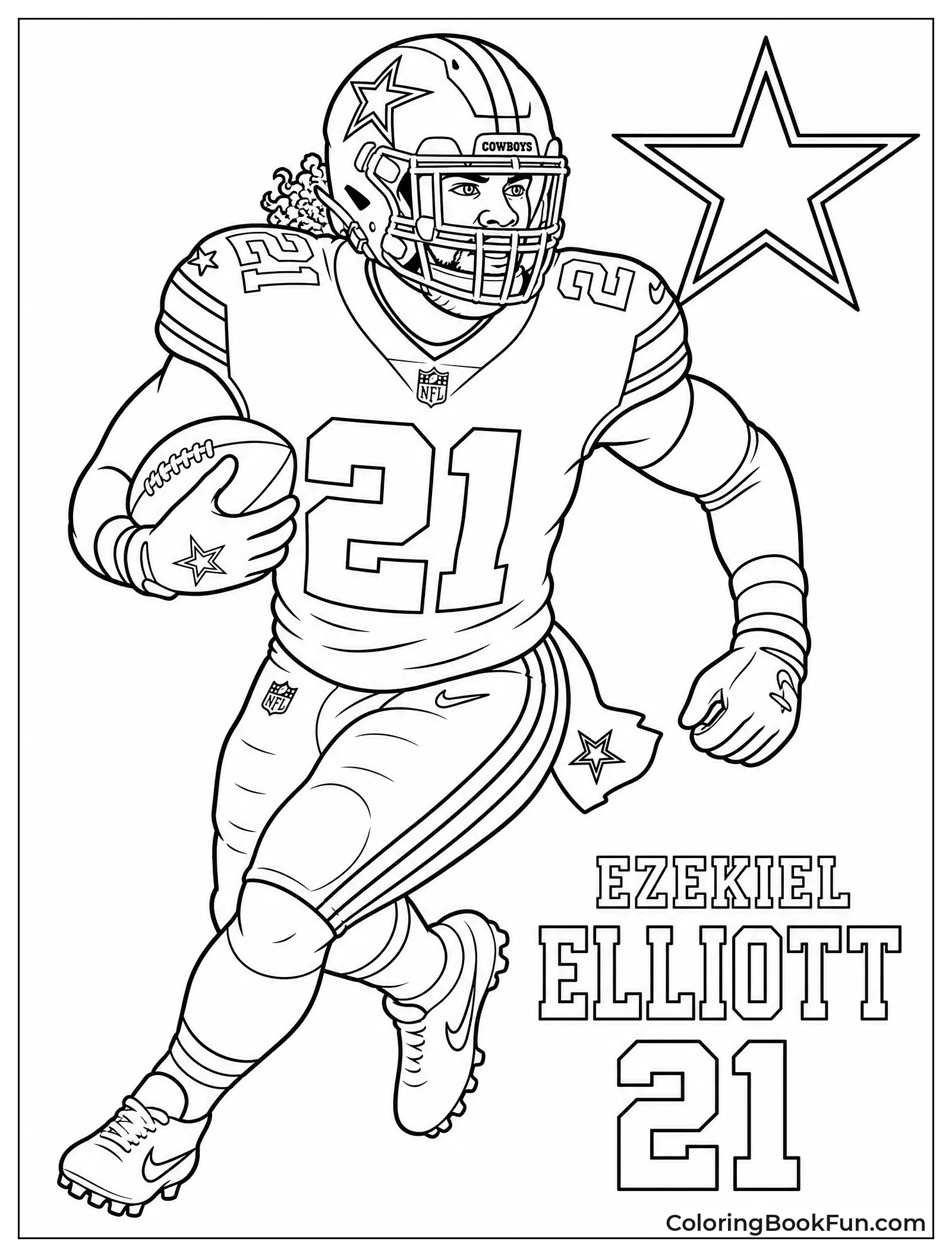 Ezekiel Elliott Running with Ball