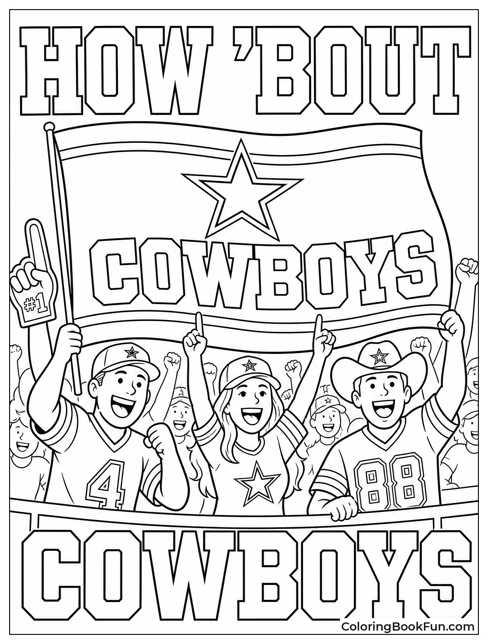 Fans Waving Cowboys Banner