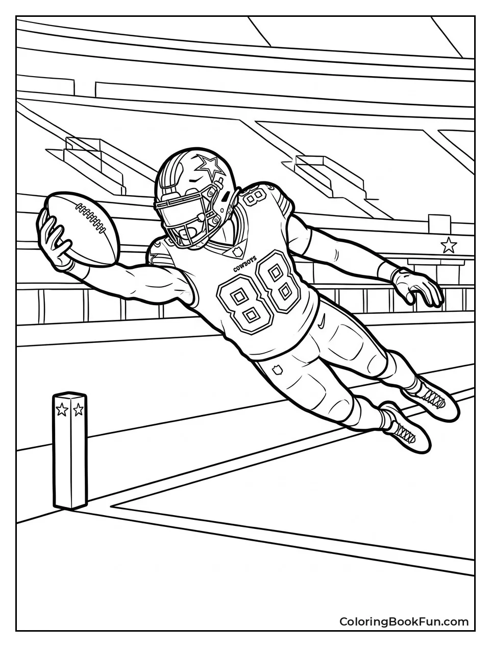 Receiver Making One Handed Catch