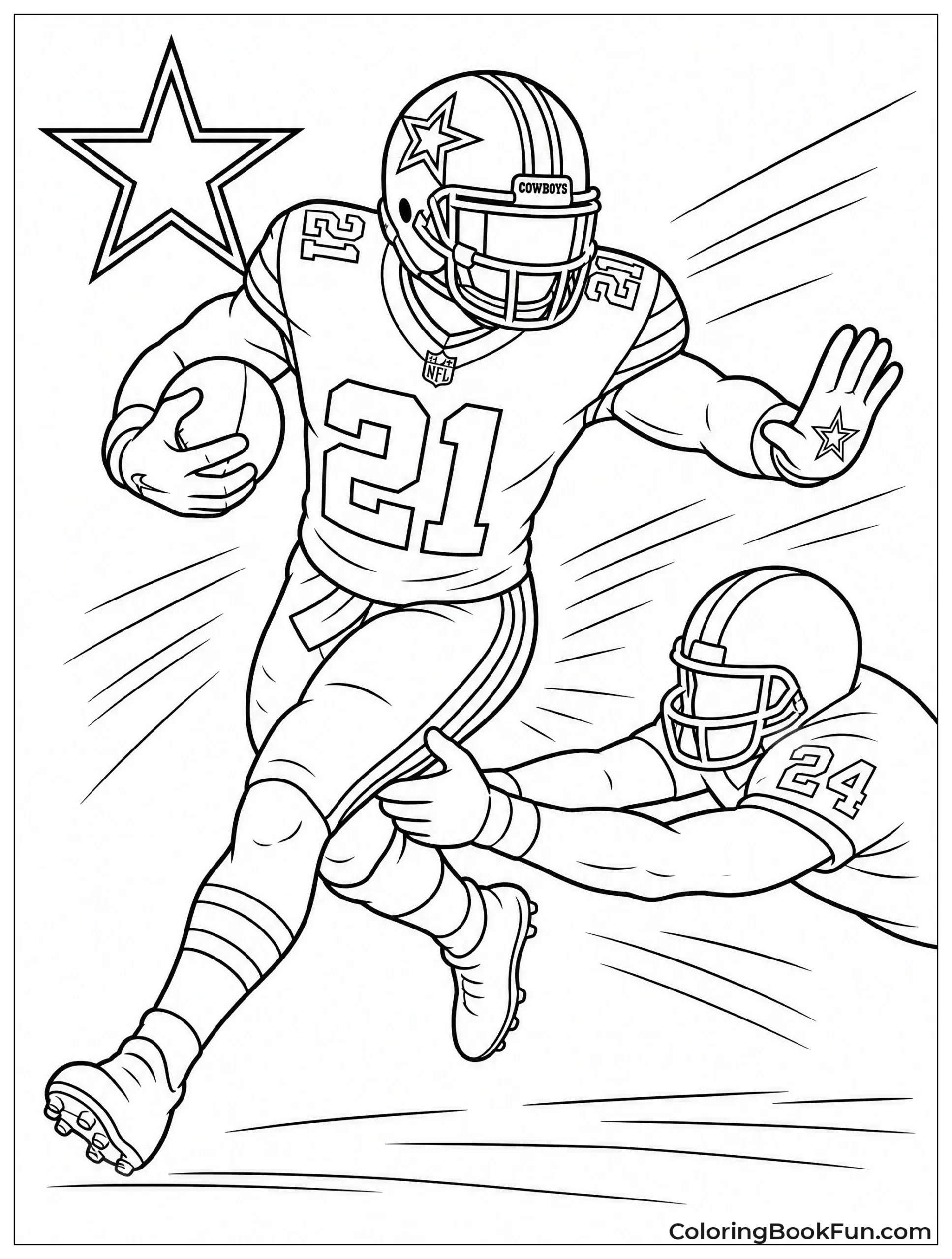 Running Back Breaking Through Tackle