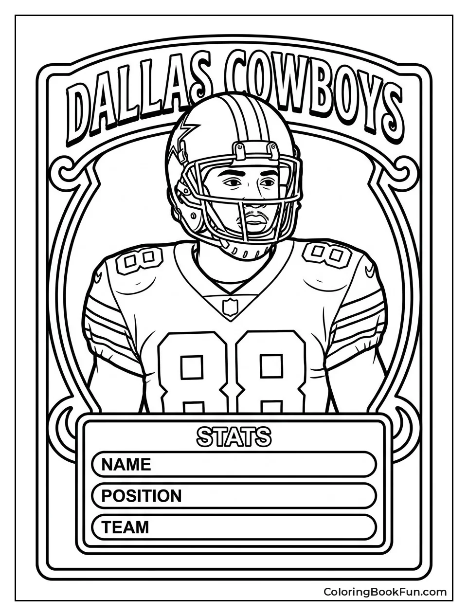 Football Player on Sports Card