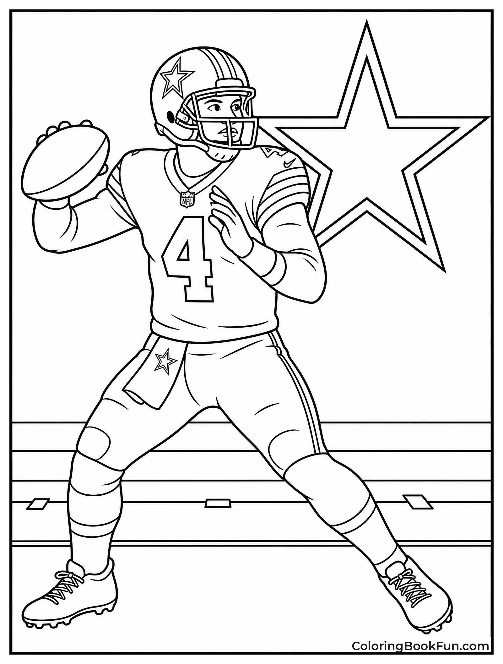 Quarterback Dropping Back to Pass