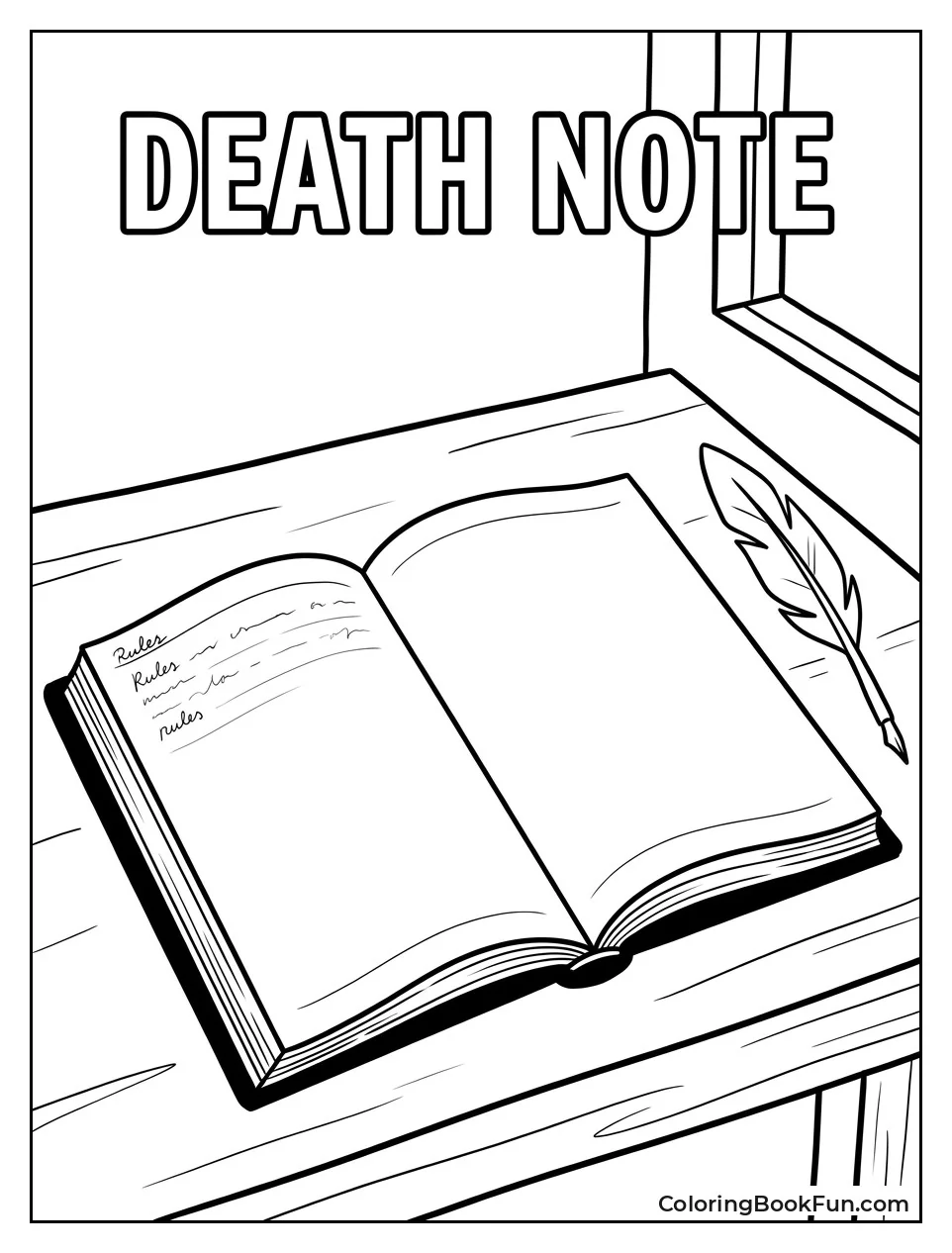 Open Death Note Shows Blank Pages