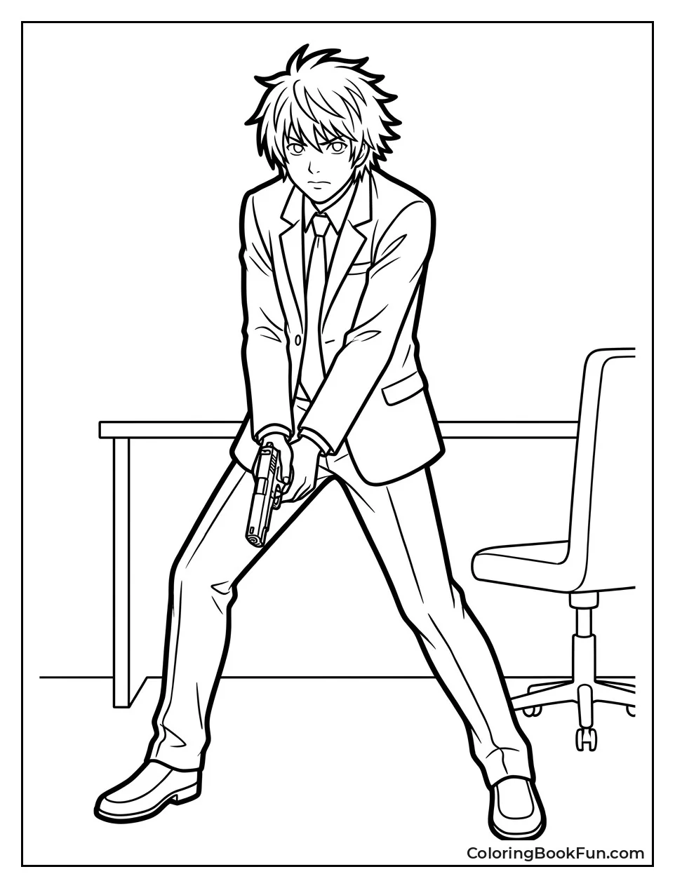 Matsuda Holds a Gun Brave