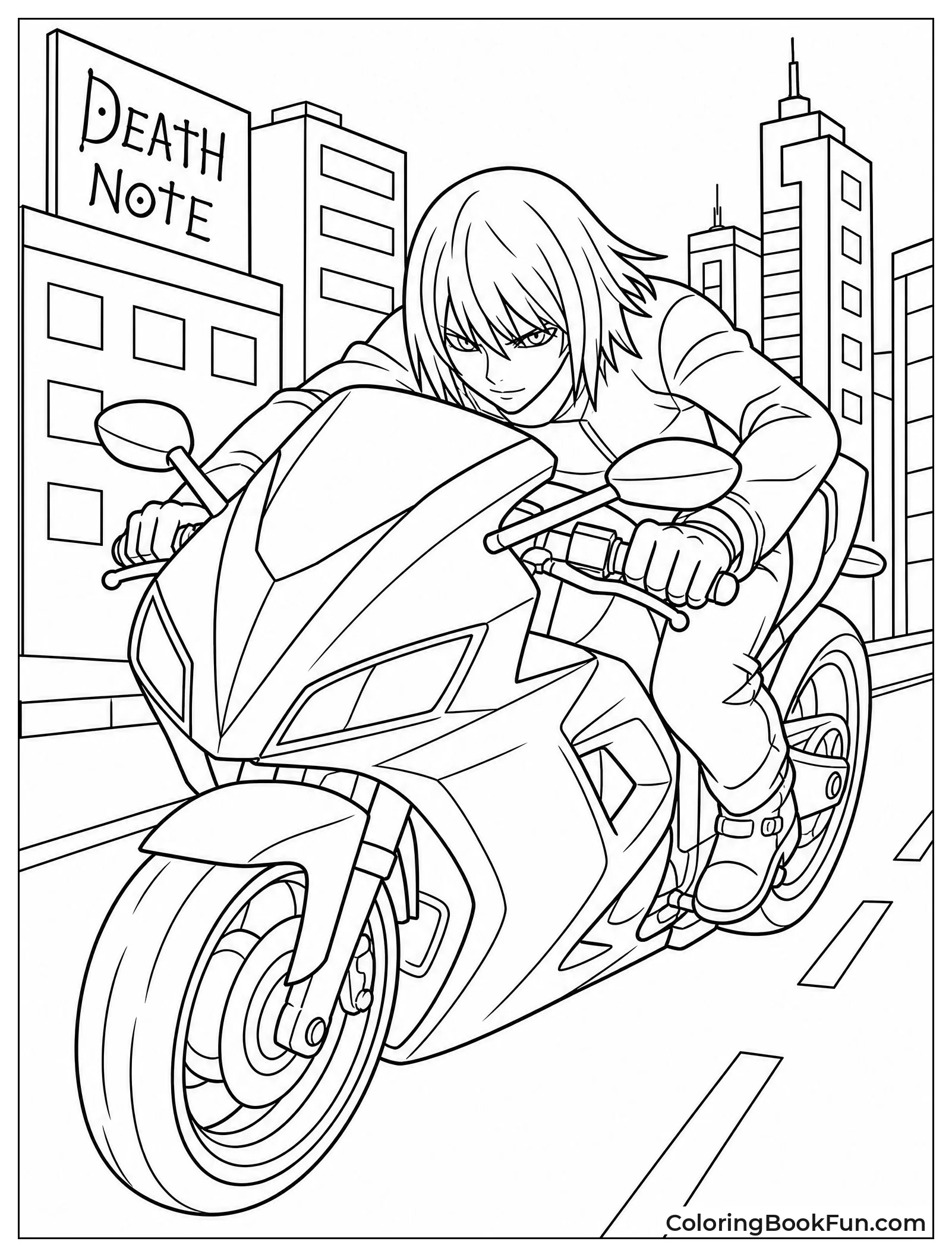 Mello Rides Motorcycle through Streets