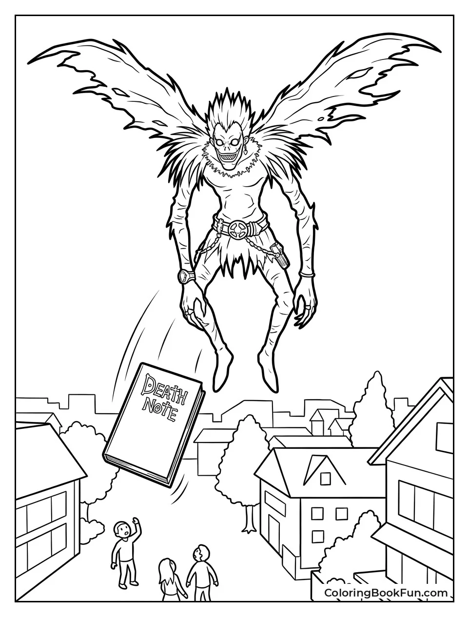 Ryuk Drops Death Note from Sky