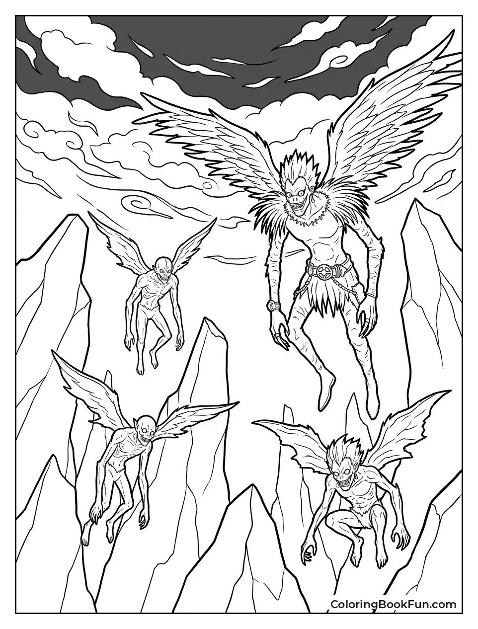 Shinigami Fly over Rocky Land