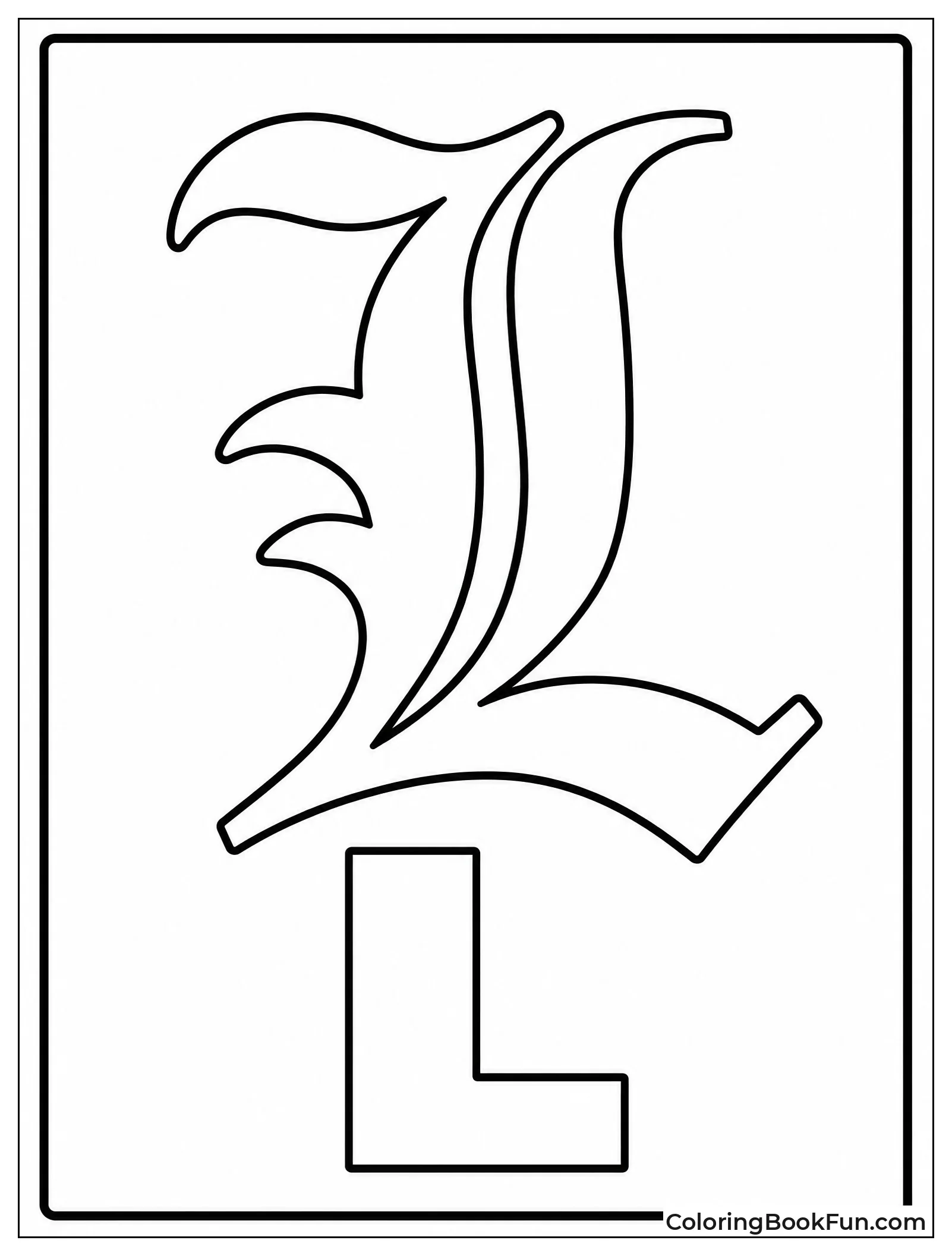 Big Old English L Symbol
