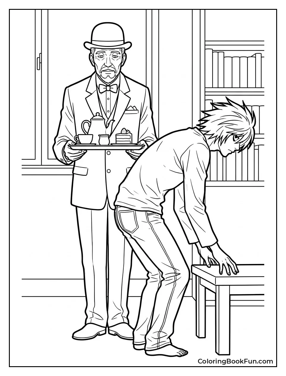 Watari Brings Tray of Sweets