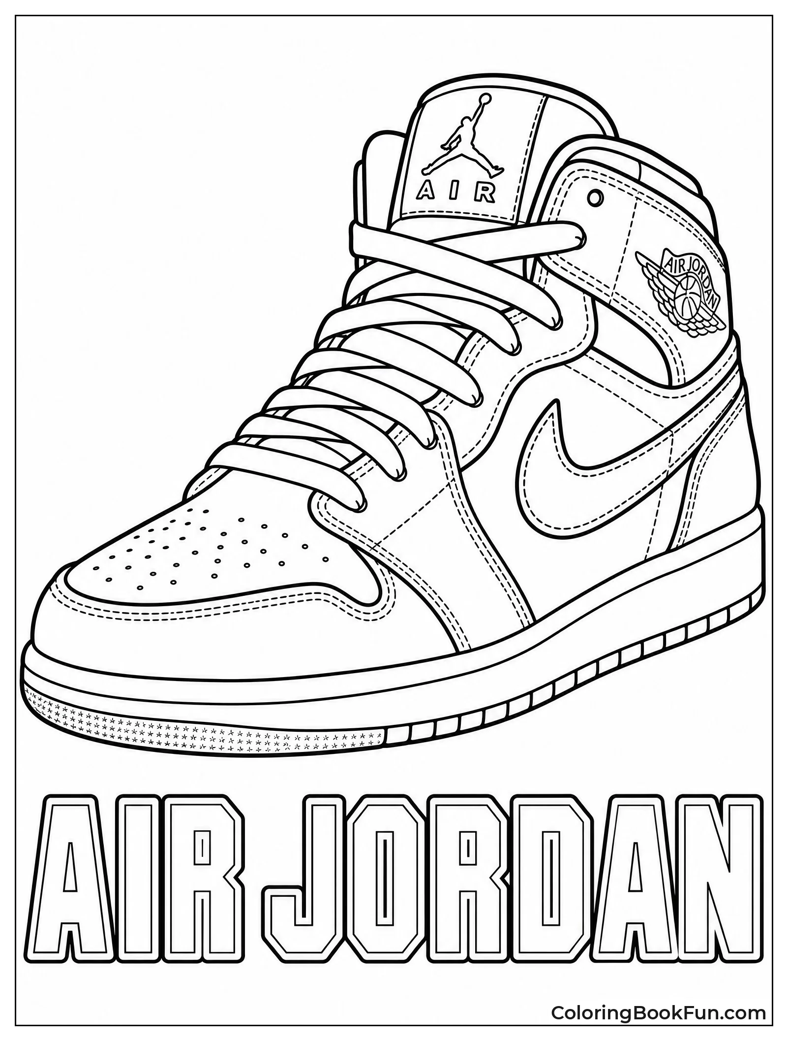 Close Up of Stitching on Air Jordan