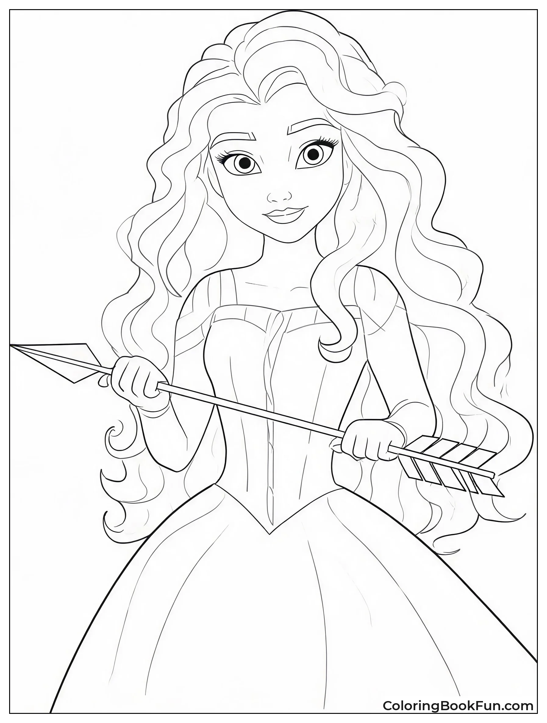 Princess Merida Holds an Arrow
