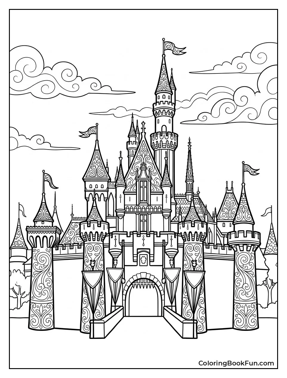 Intricate Castle with Patterns