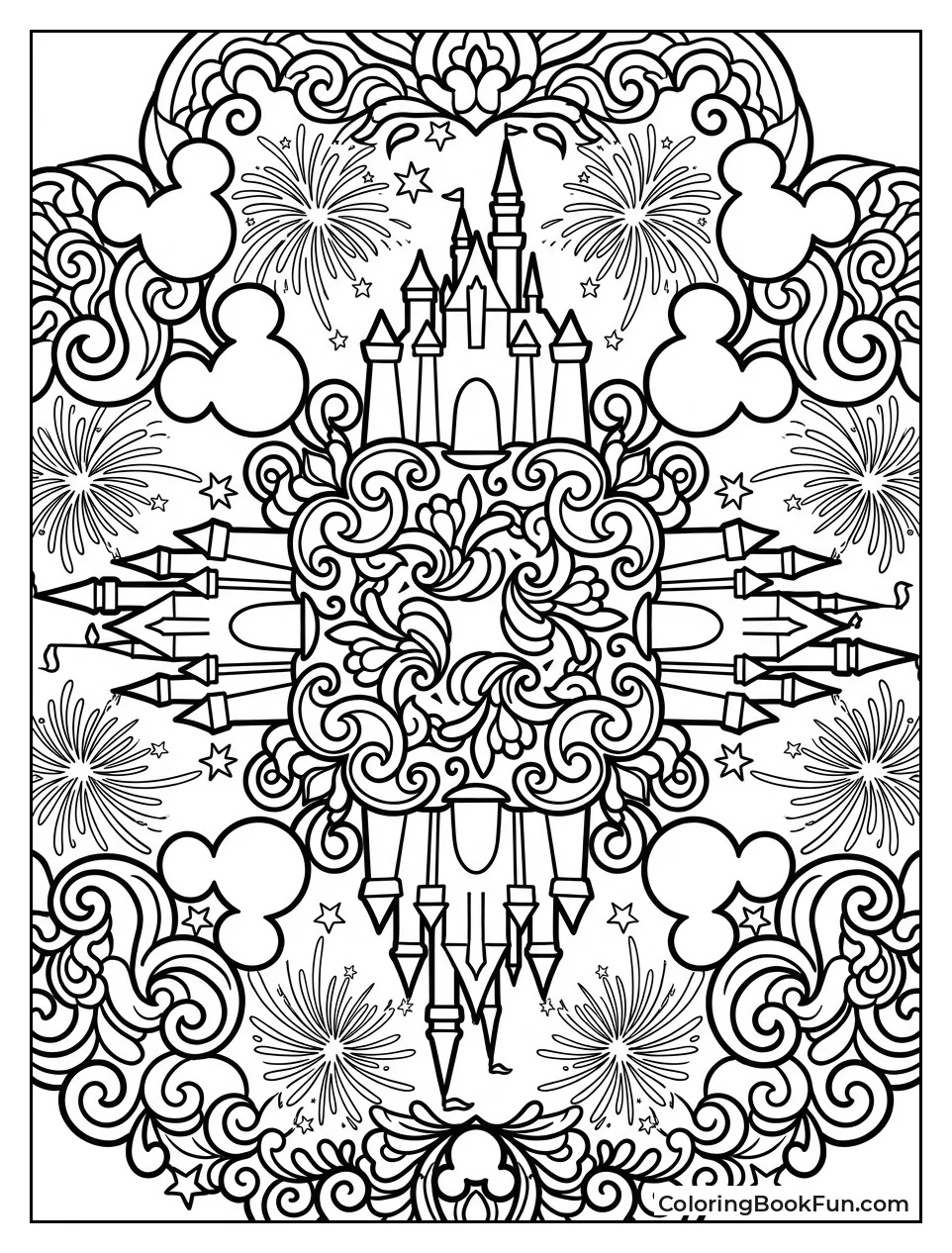 Mandala Design with Castle