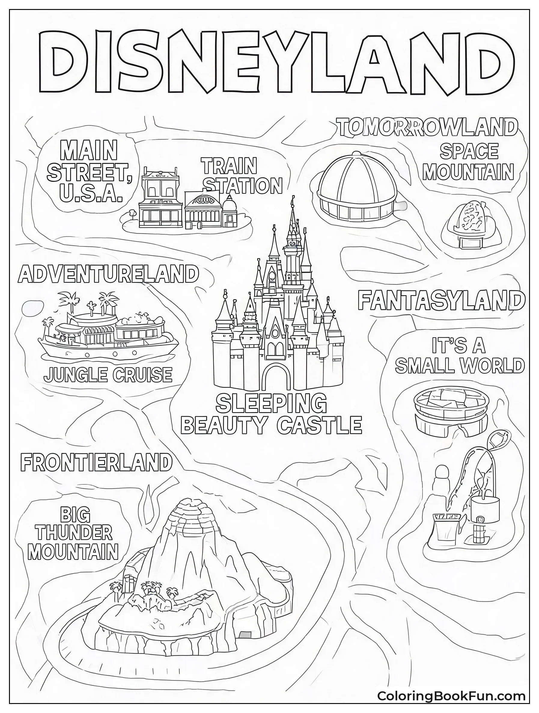 Map of Entire Disneyland Park