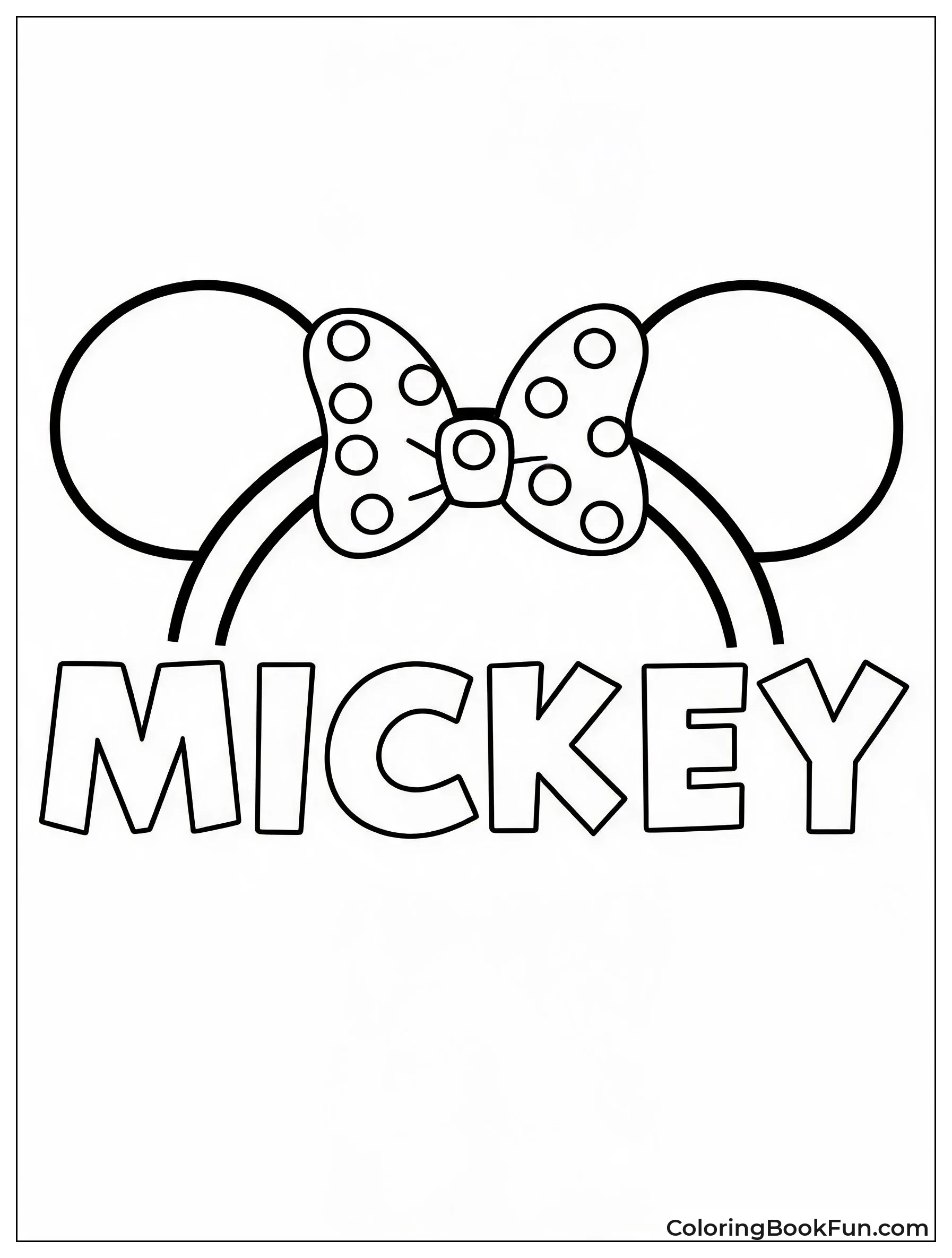 Simple Mickey Ears with Bow