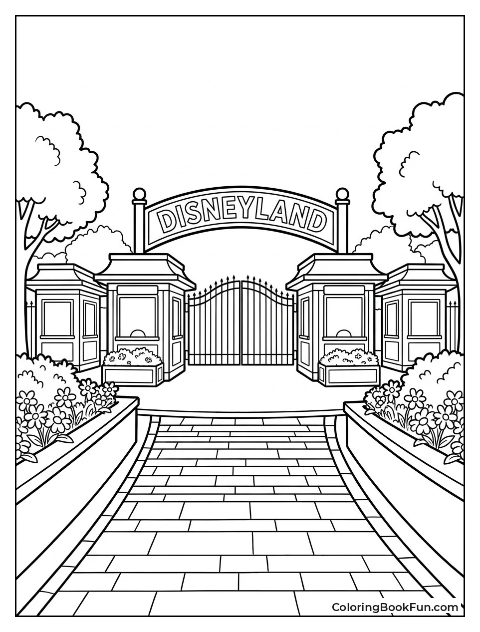 Park Entrance with Ticket Booths