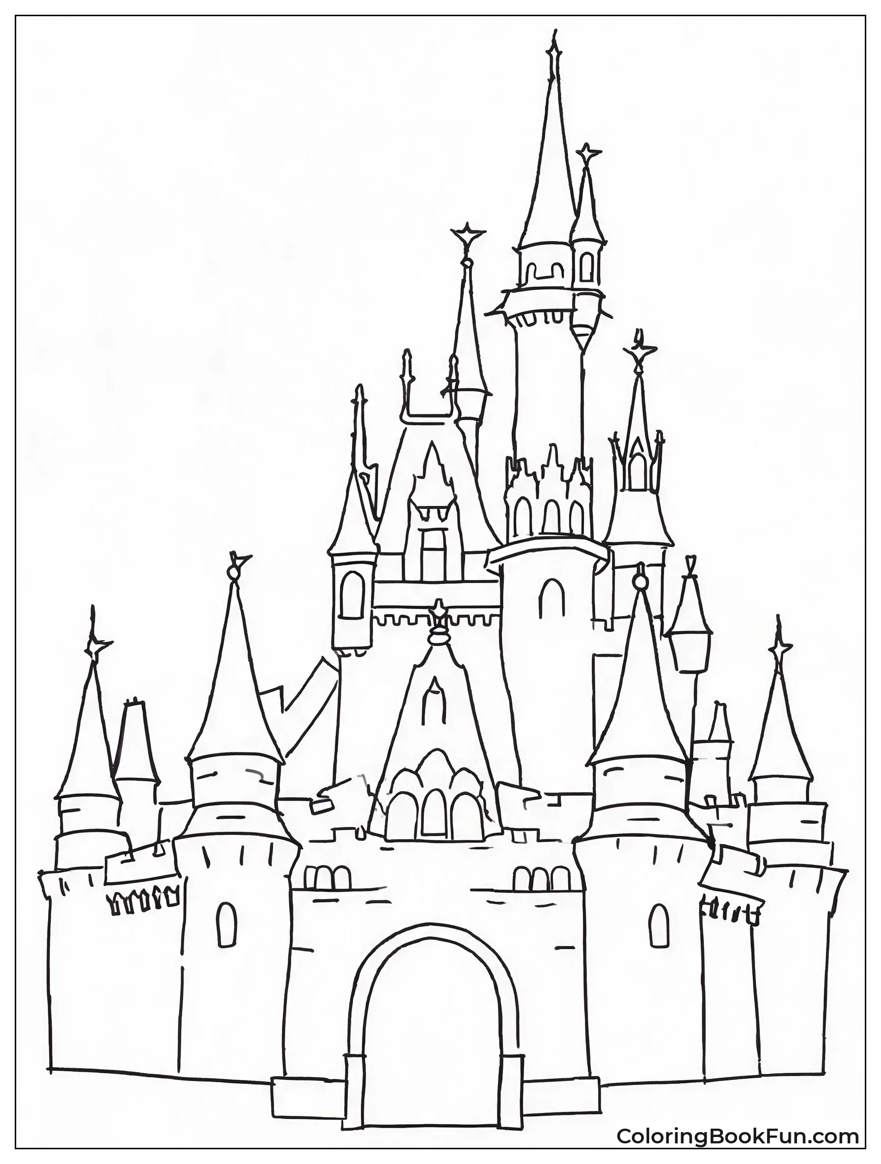 Sleeping Beauty Castle Outline