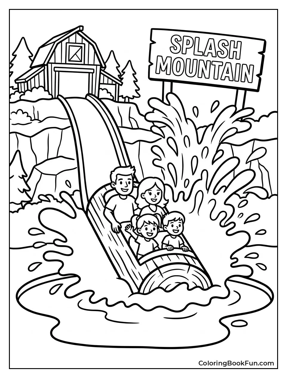Log Flume Making Big Splash