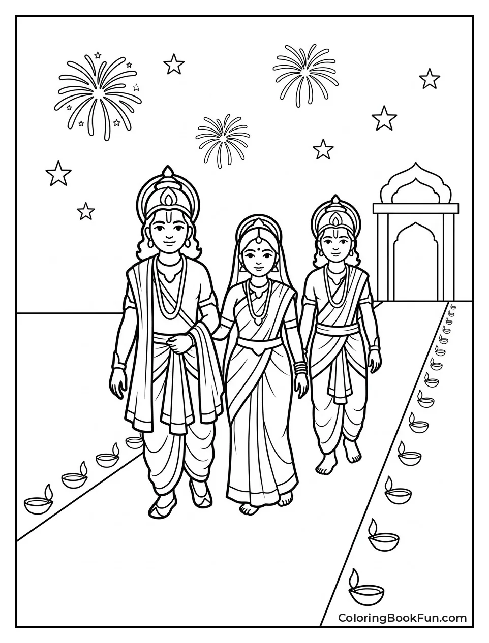 Rama Returning Home with Lamps