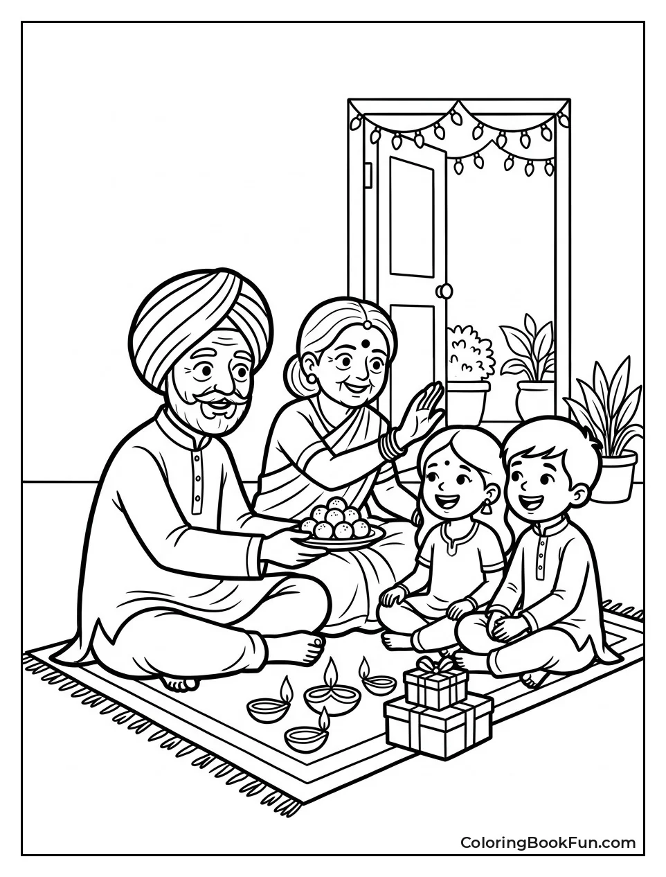 Grandparents Sharing Sweets with Grandkids