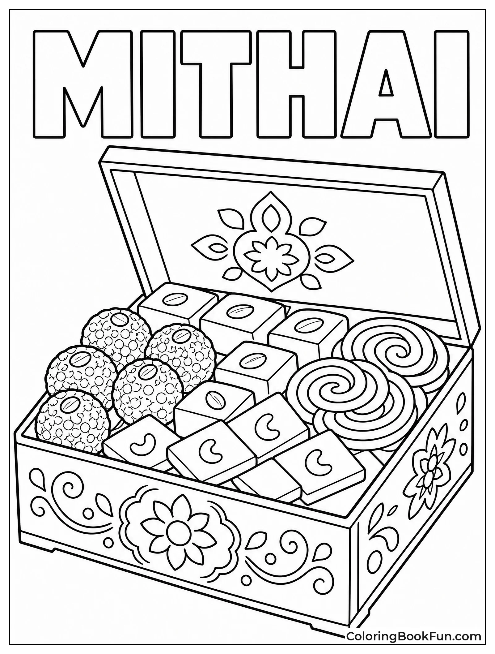 Open Box Full of Indian Sweets
