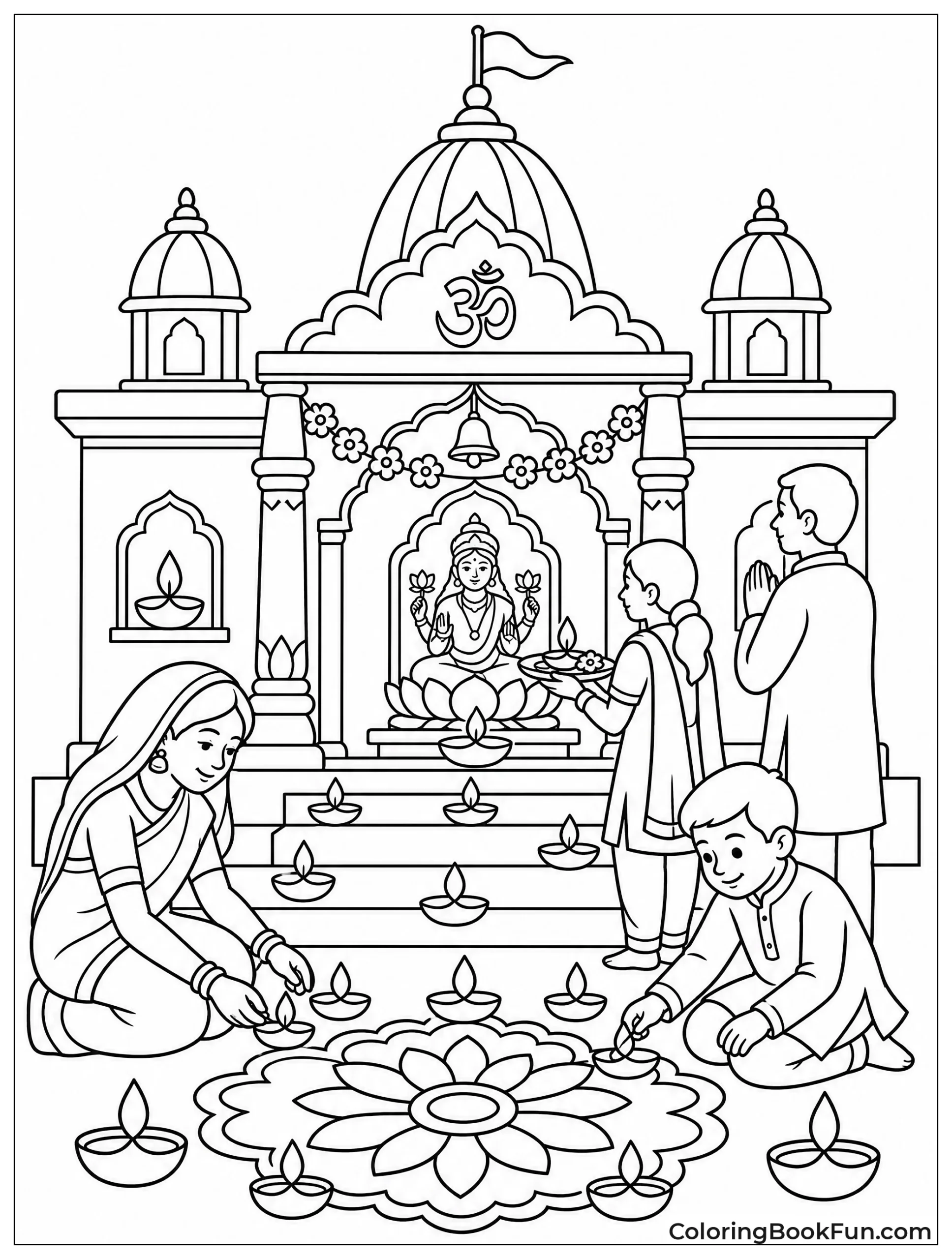People Praying at Temple