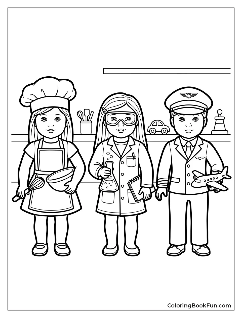 Dolls Dressed for Different Jobs