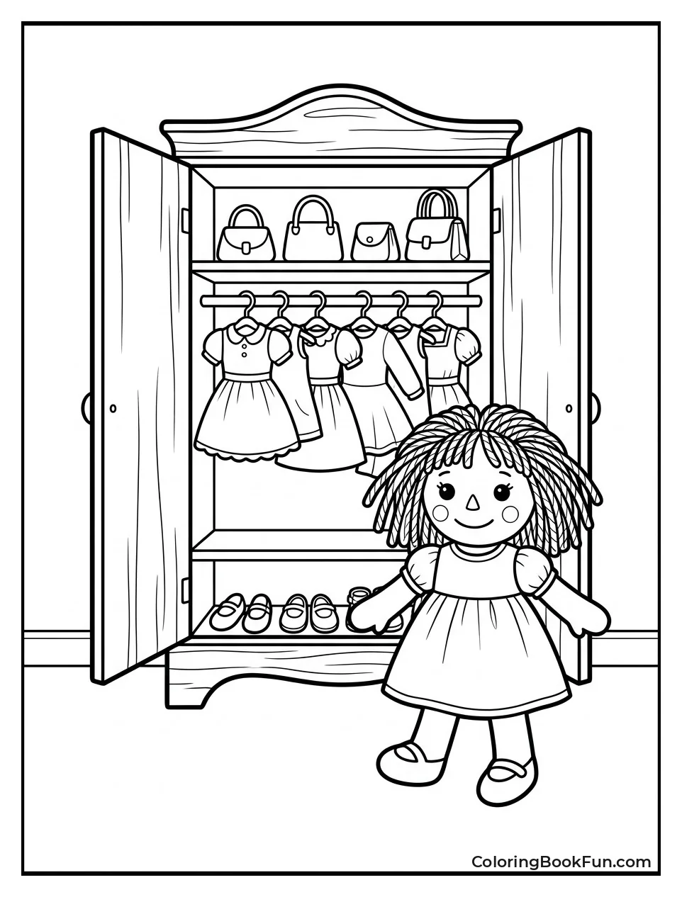 Doll Standing by Fashion Closet