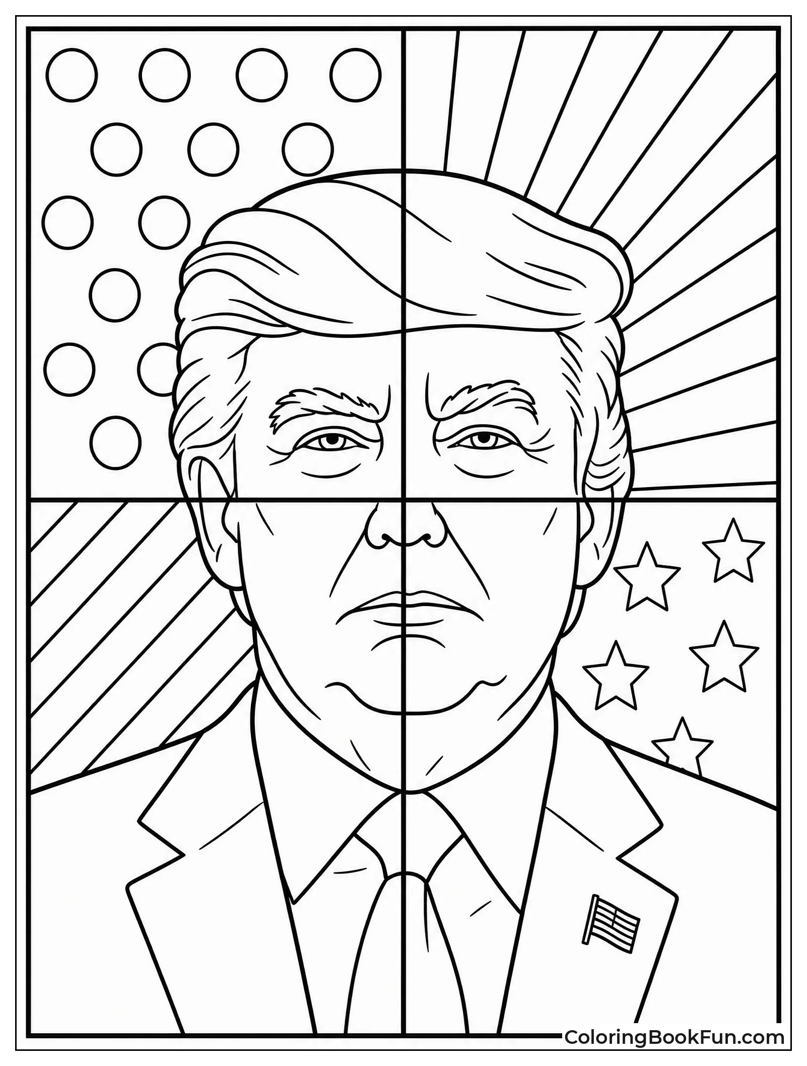 Pop Art Trump in Colors