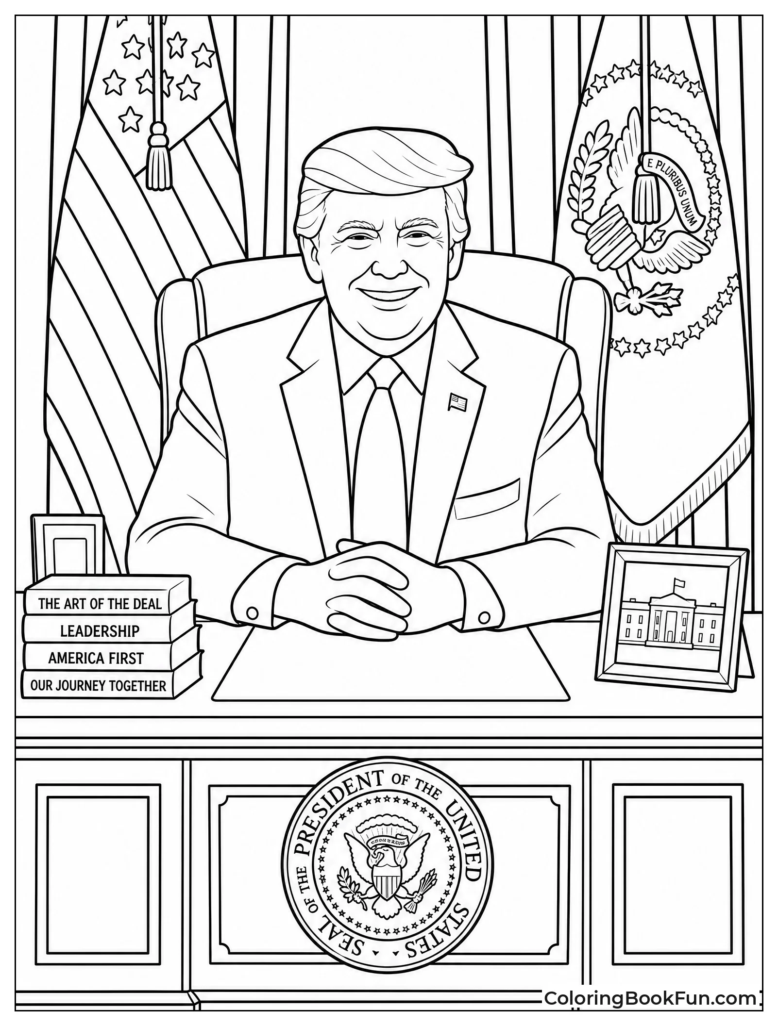 Trump Sitting at Resolute Desk