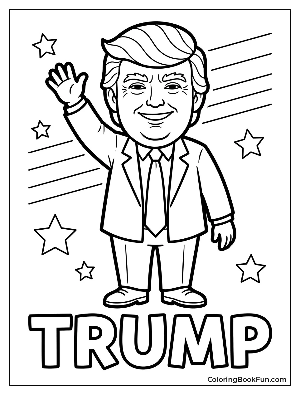 Simple Trump Waving Hello