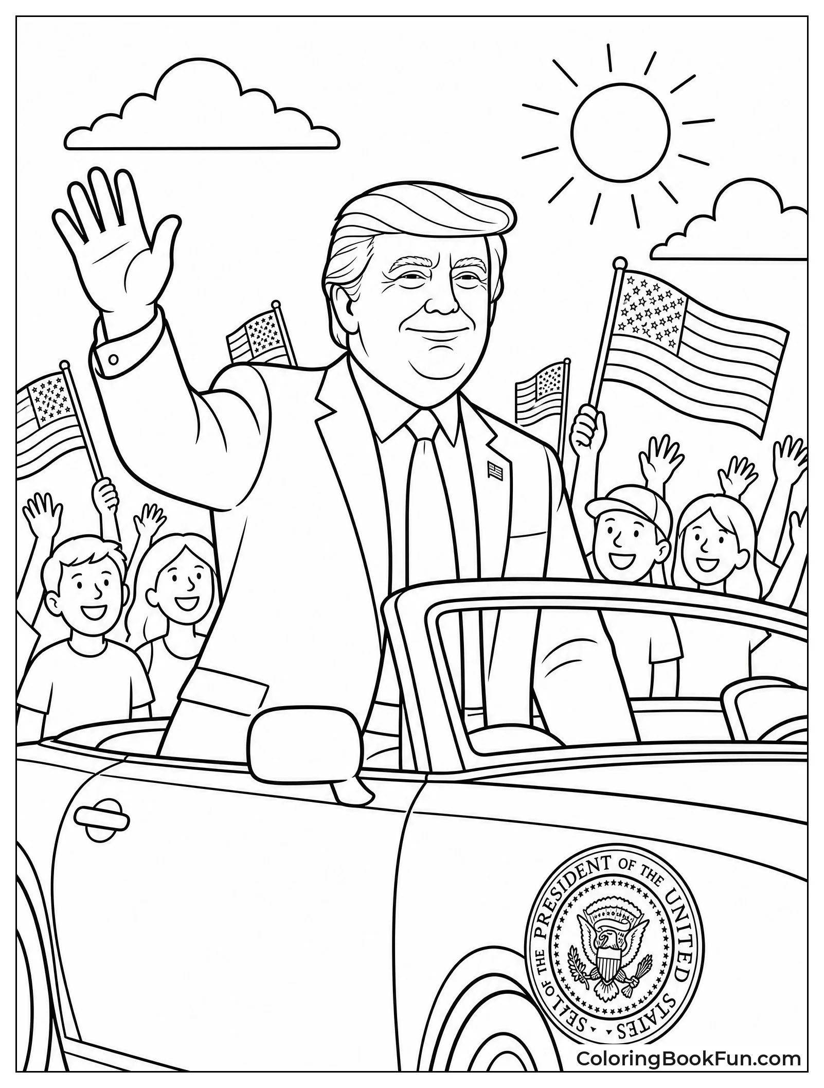 Trump Riding in Summer Parade