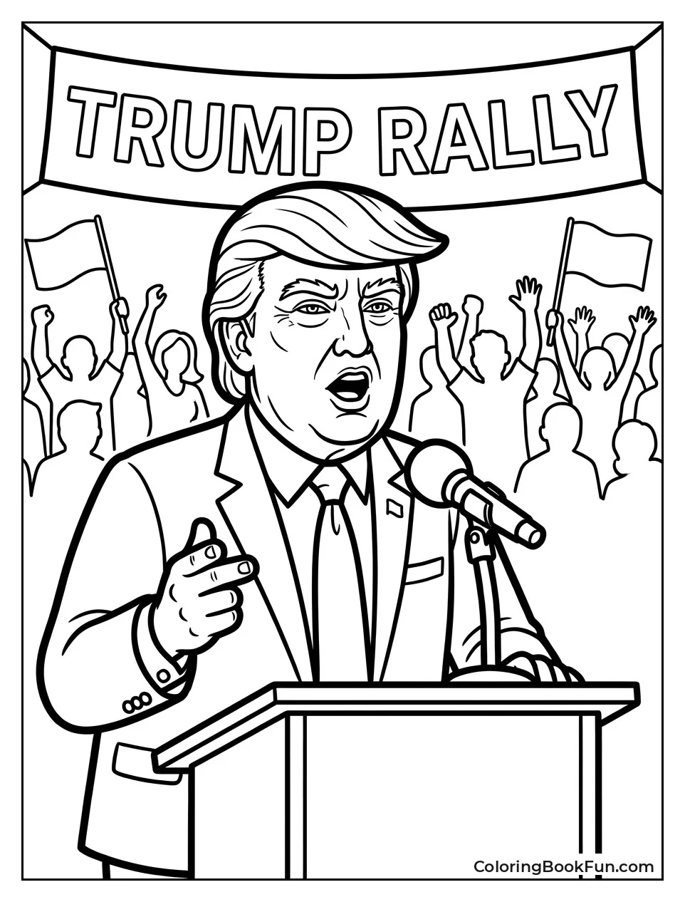 Trump Speaking at a Rally