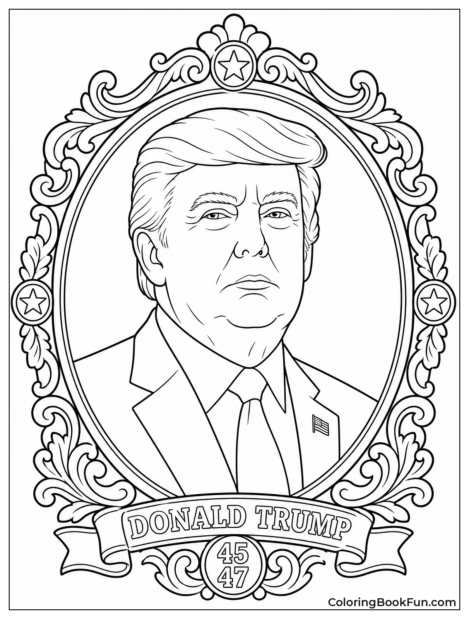Old Style Presidential Portrait