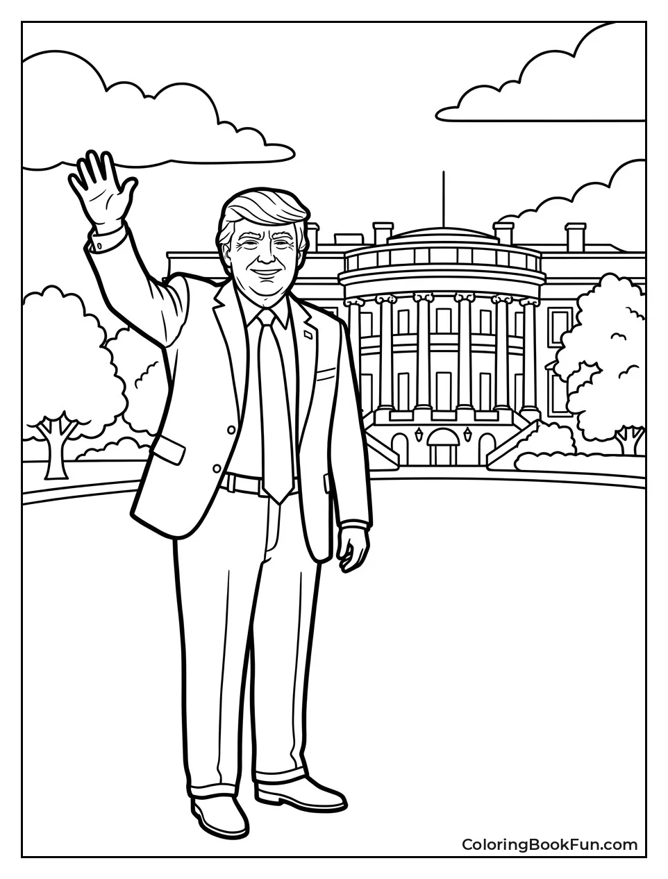 Trump on White House Lawn