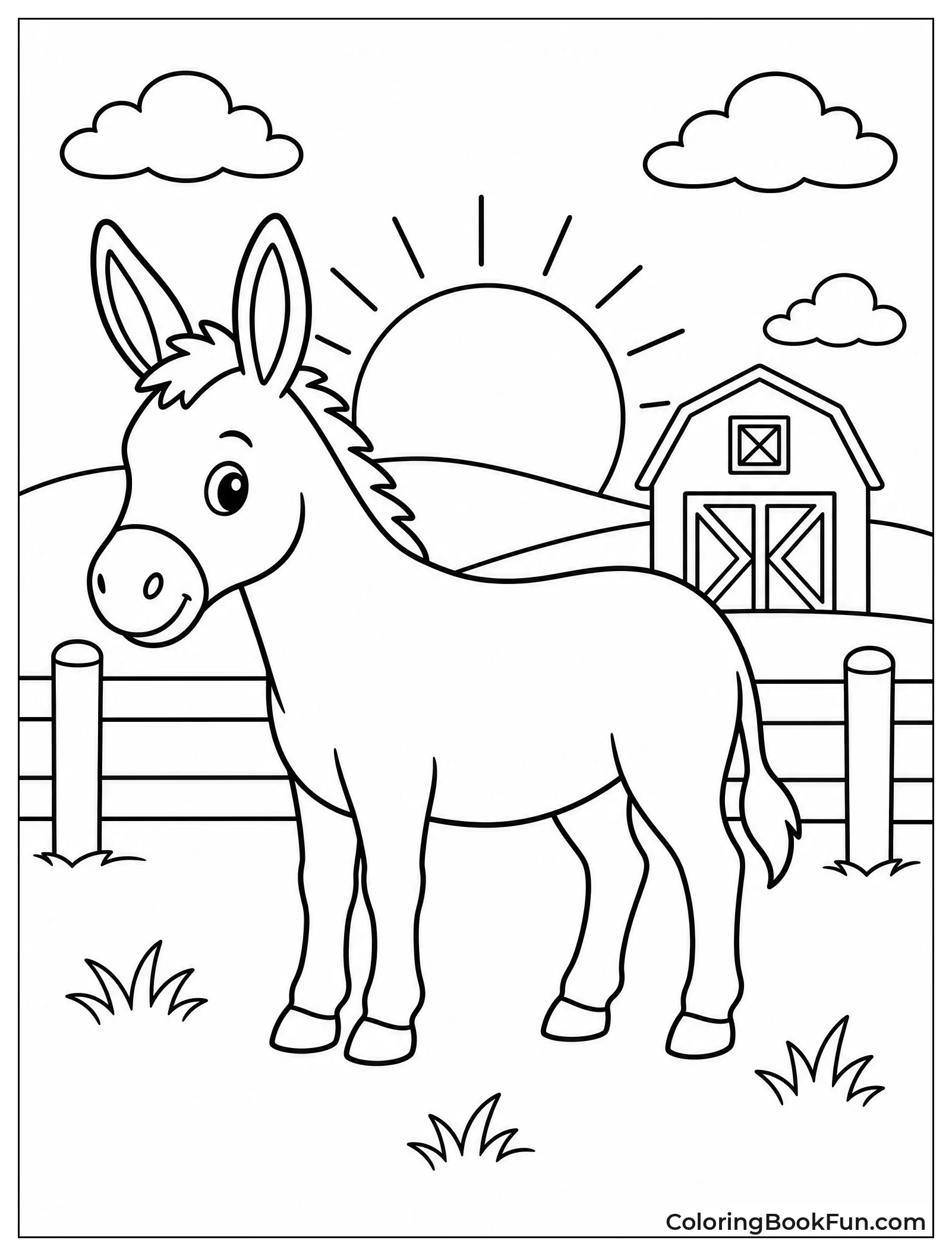 Donkey Silhouette at Sunset