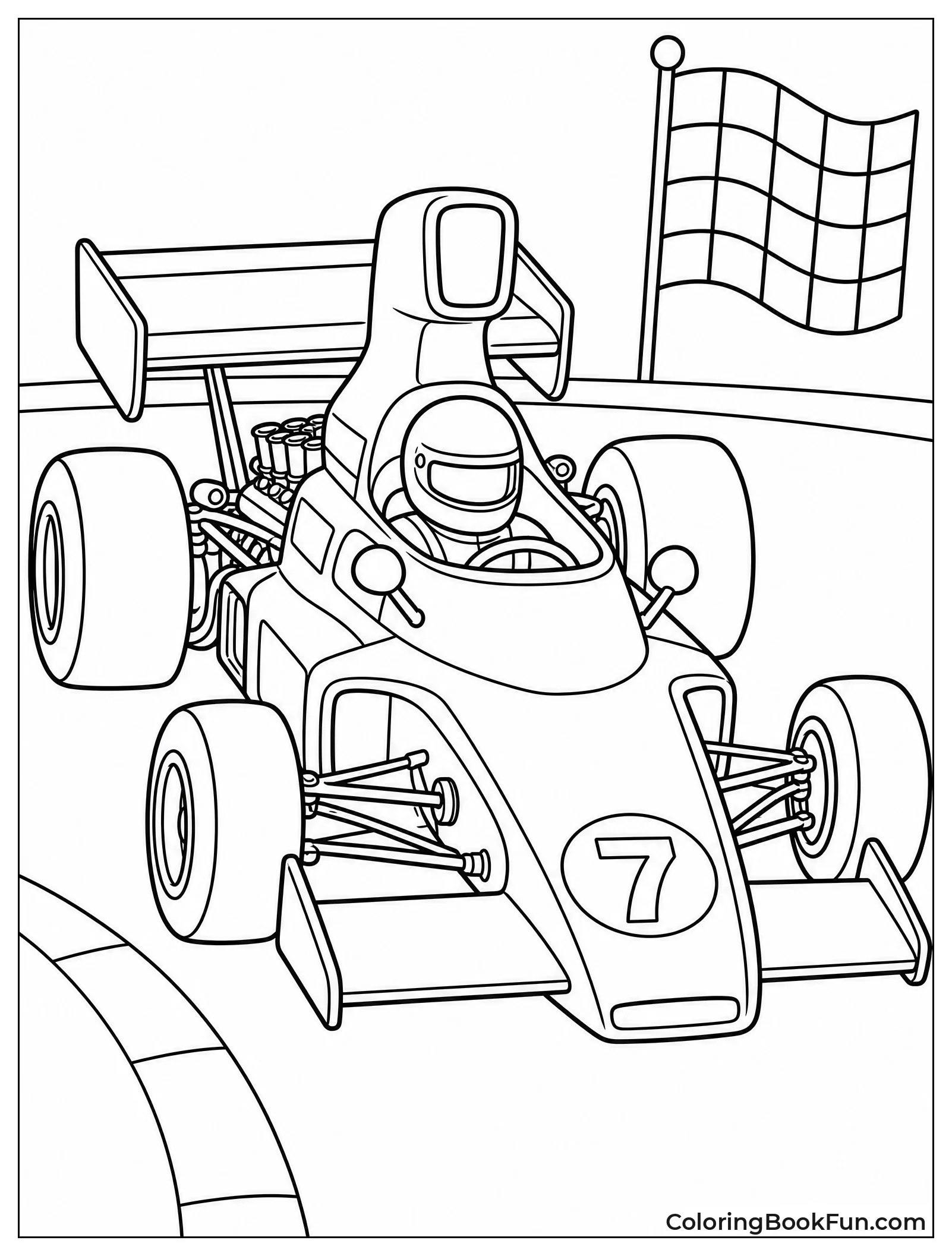 Old F1 Car with Big Wing