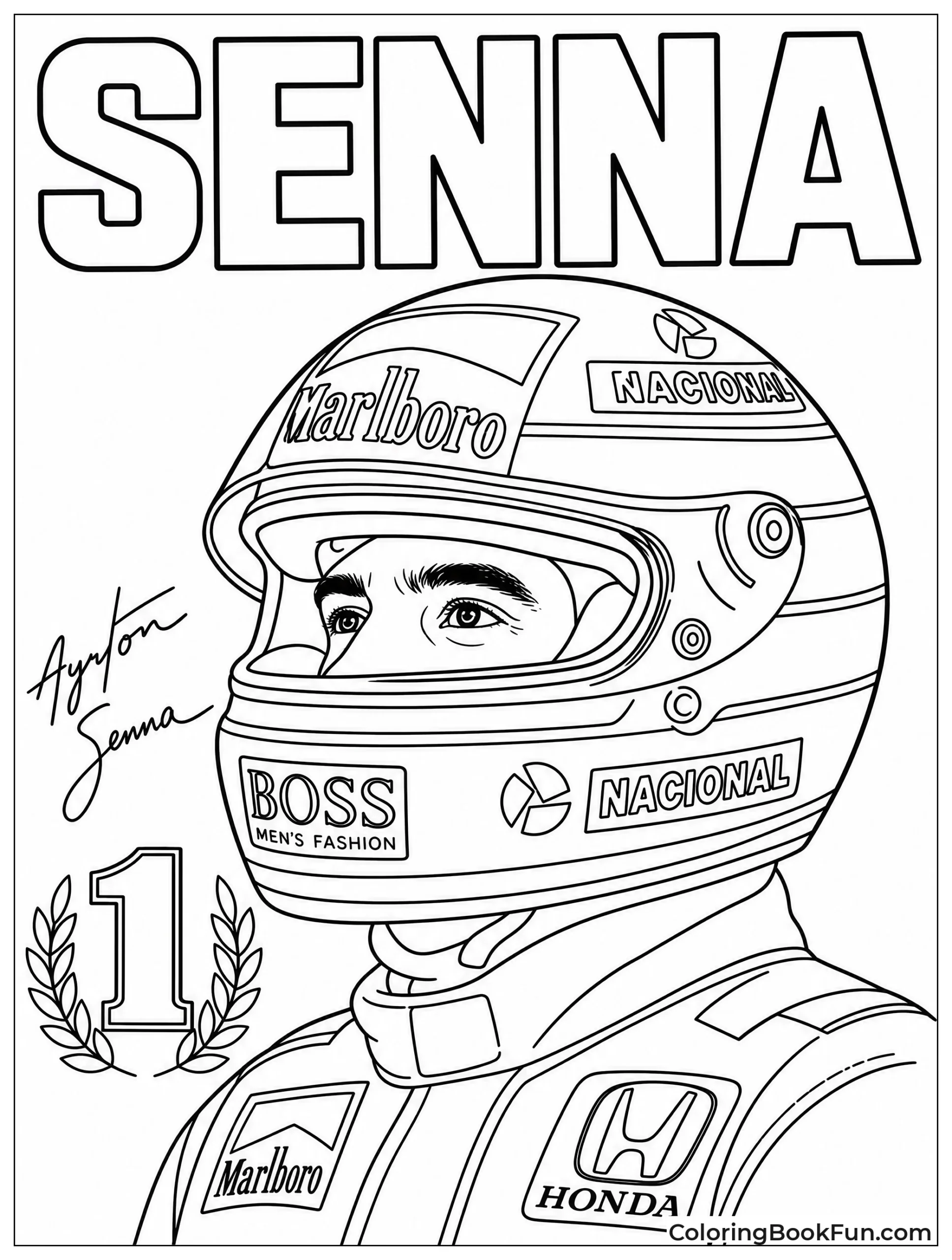 Ayrton Senna Racing Helmet