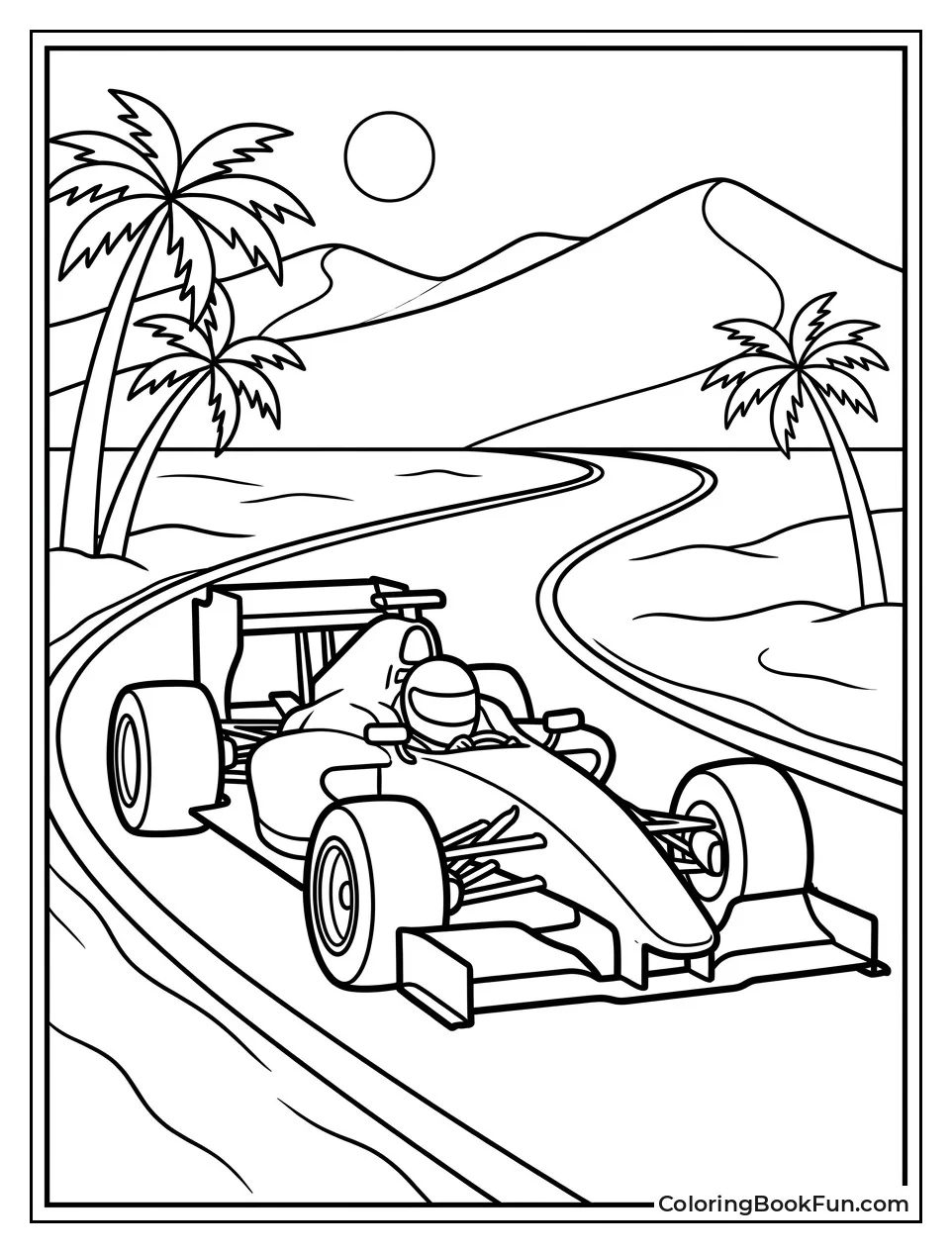 Car Racing in Desert