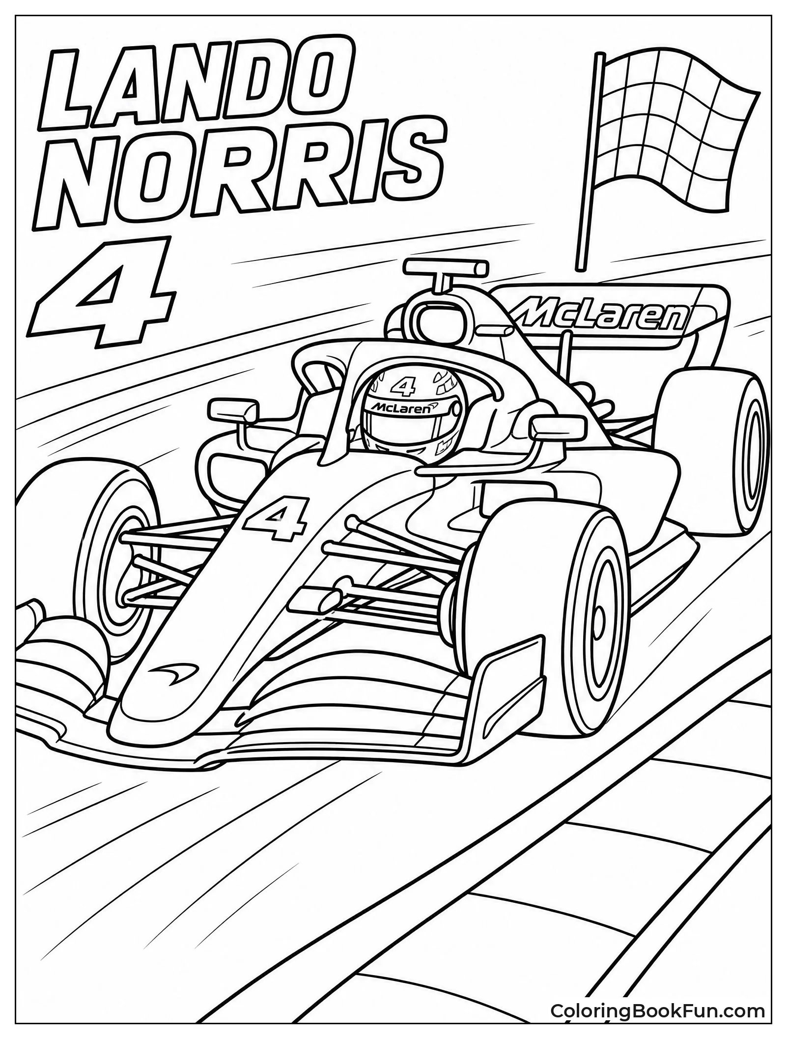 Lando Norris Racing in His McLaren